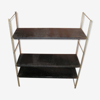 Vintage gold metal wall shelf for mofp