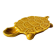 Large mustard yellow ceramic turtle dish, vintage 1950s-1970s.