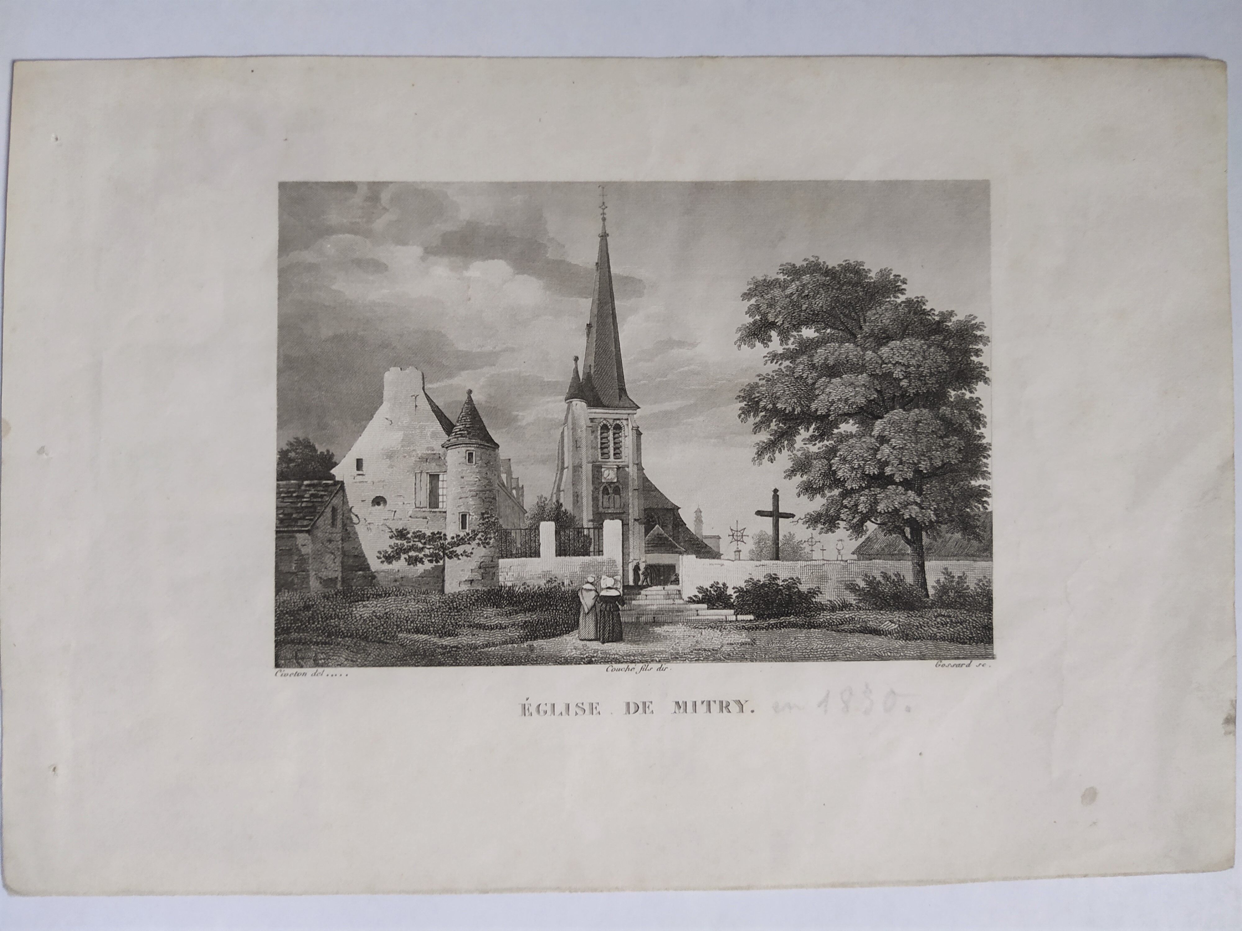 Gravure de 1830 "Eglise de Mmitry"