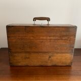 Antique wooden suitcase