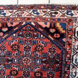 Handmade vintage Persian Hamadan rug 76cm x 126cm, 1970s