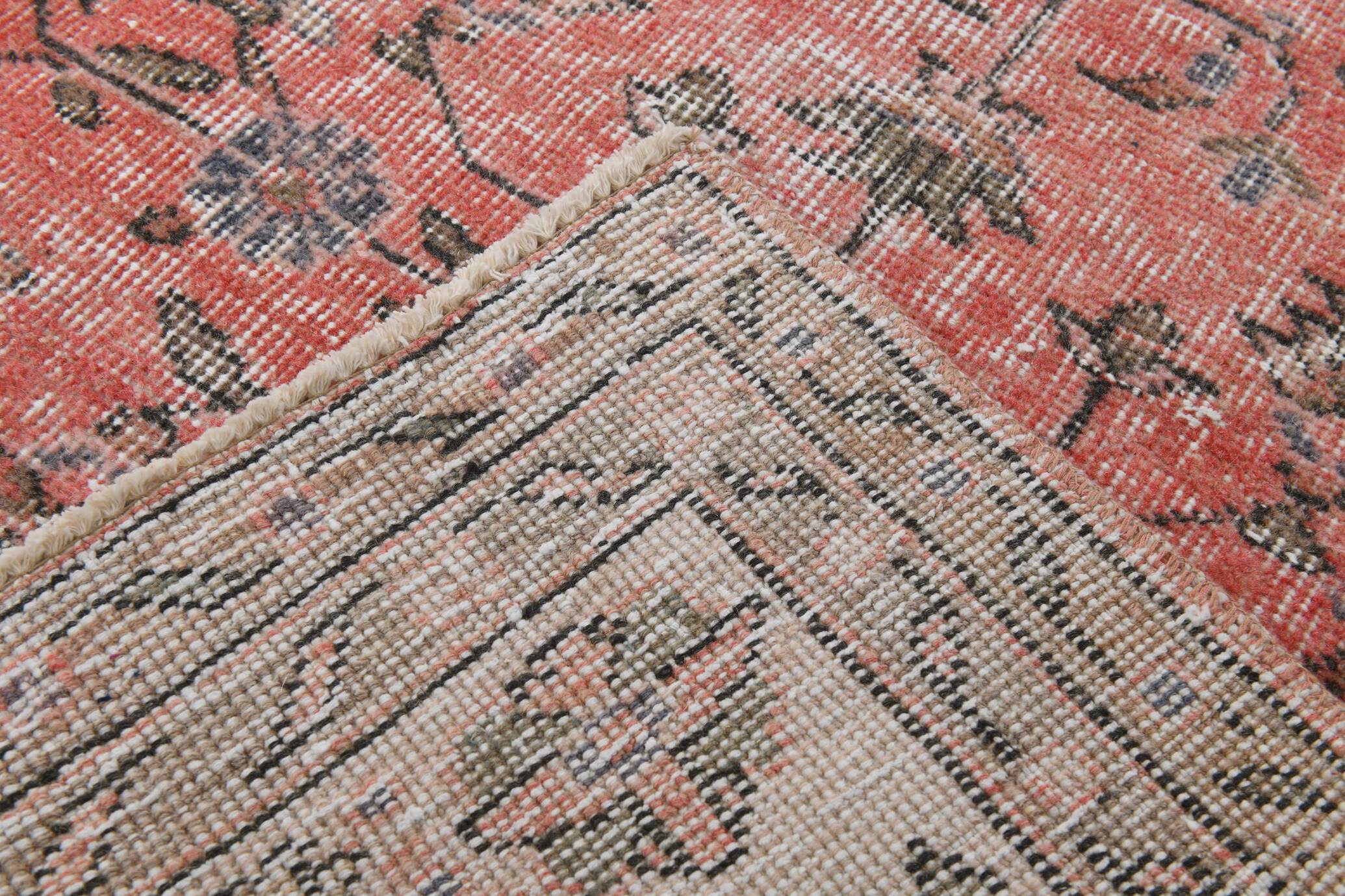 7x11 Pale Red Classic Vintage Rug, 204x335Cm