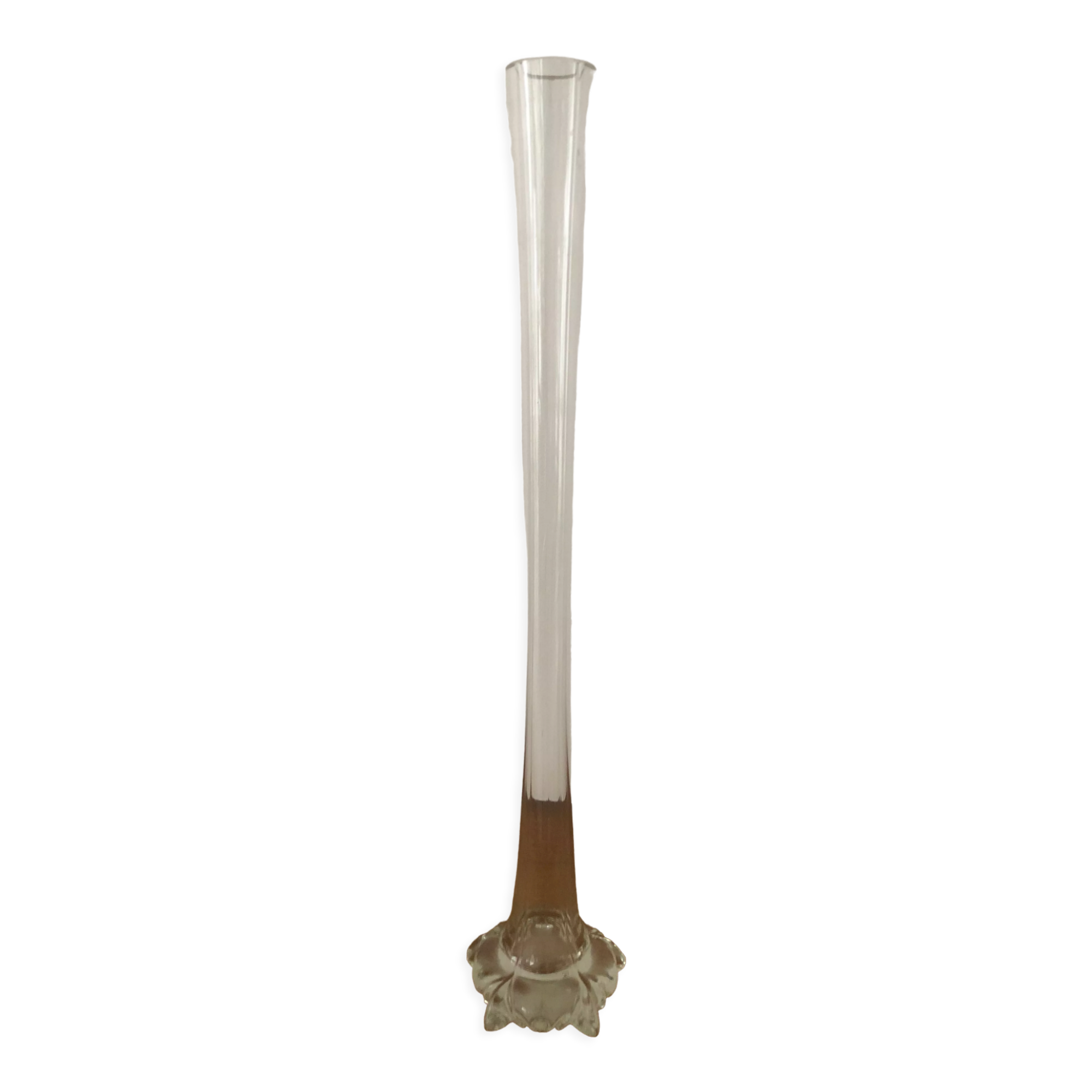 Transparent glass soliflore vase