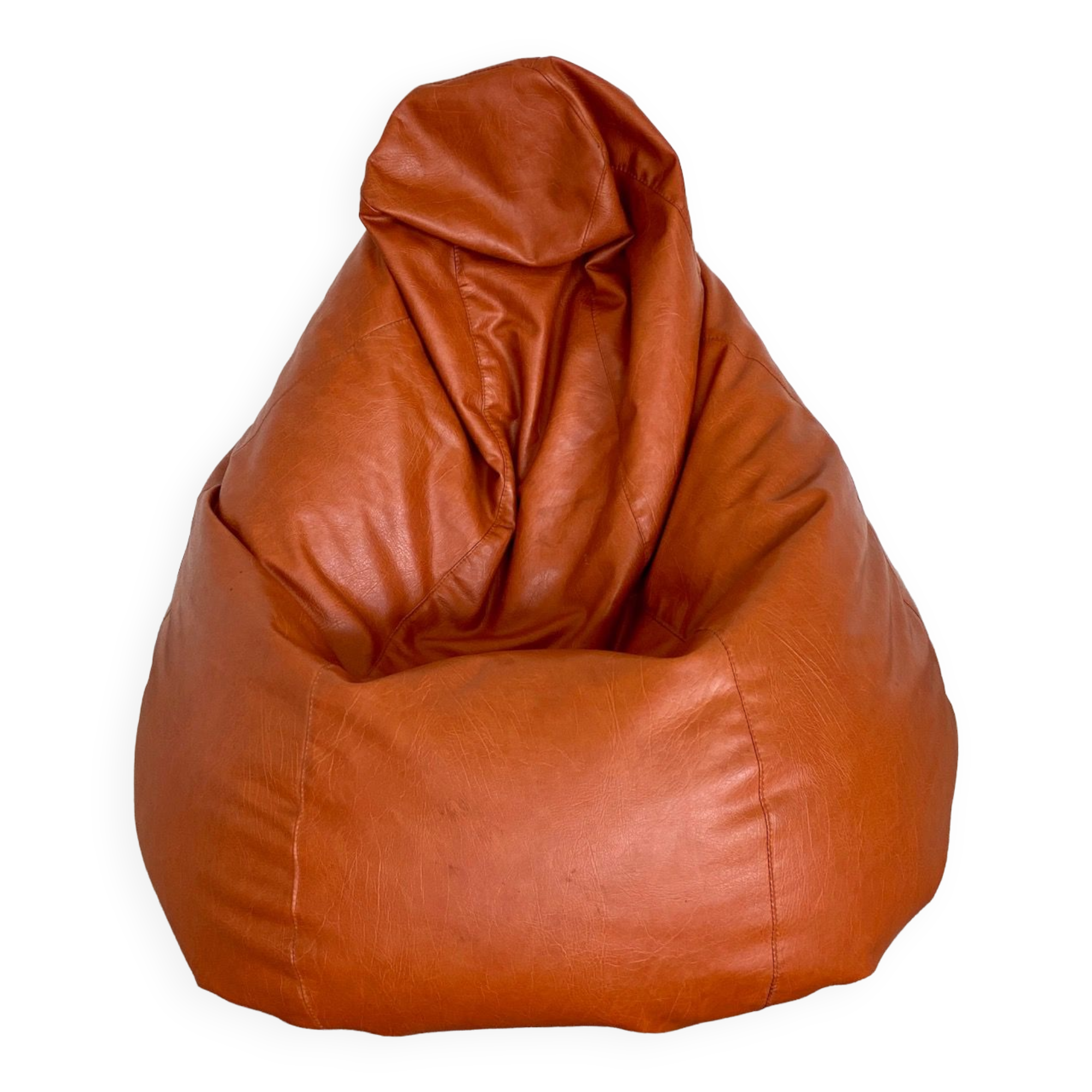 Bean bag - faux cognac leather