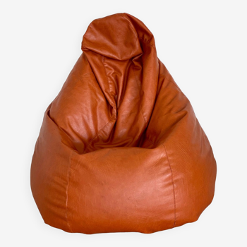 Bean bag - faux cognac leather