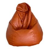 Bean bag - faux cognac leather