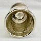 Painted blown glass egg cup with mercury gilding, 19th century.