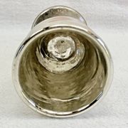 Painted blown glass egg cup with mercury gilding, 19th century.