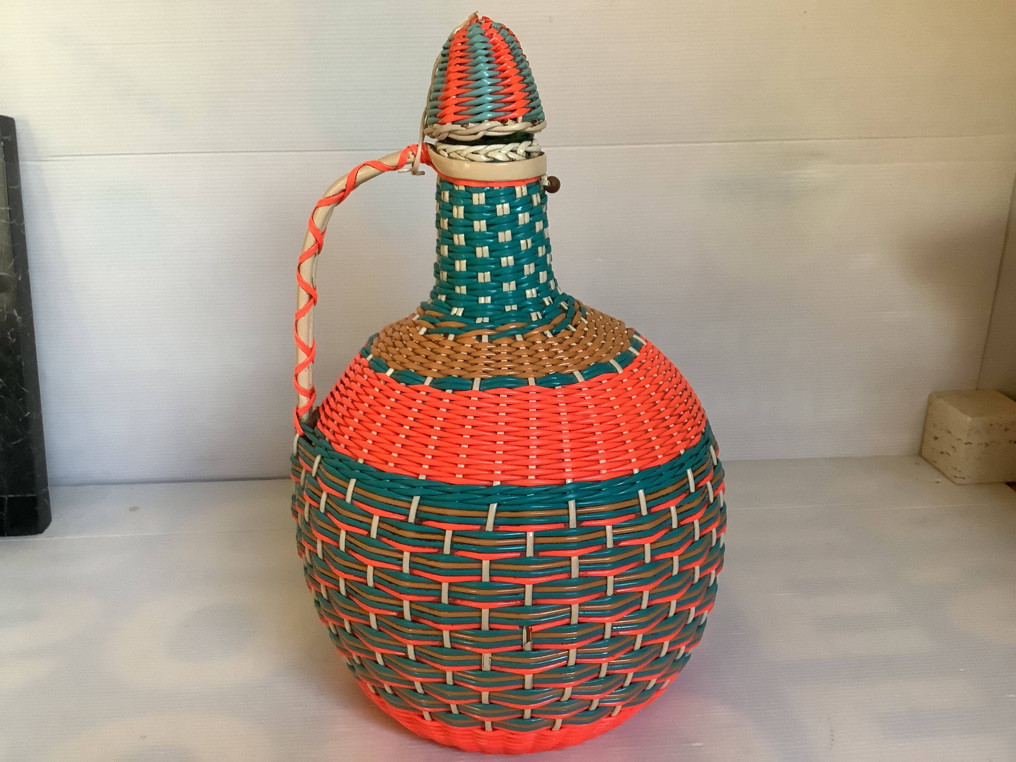 Large vintage decorative floor bottle