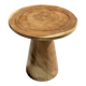 Natural solid suar side table (monoxyle) with a minimal conical base.