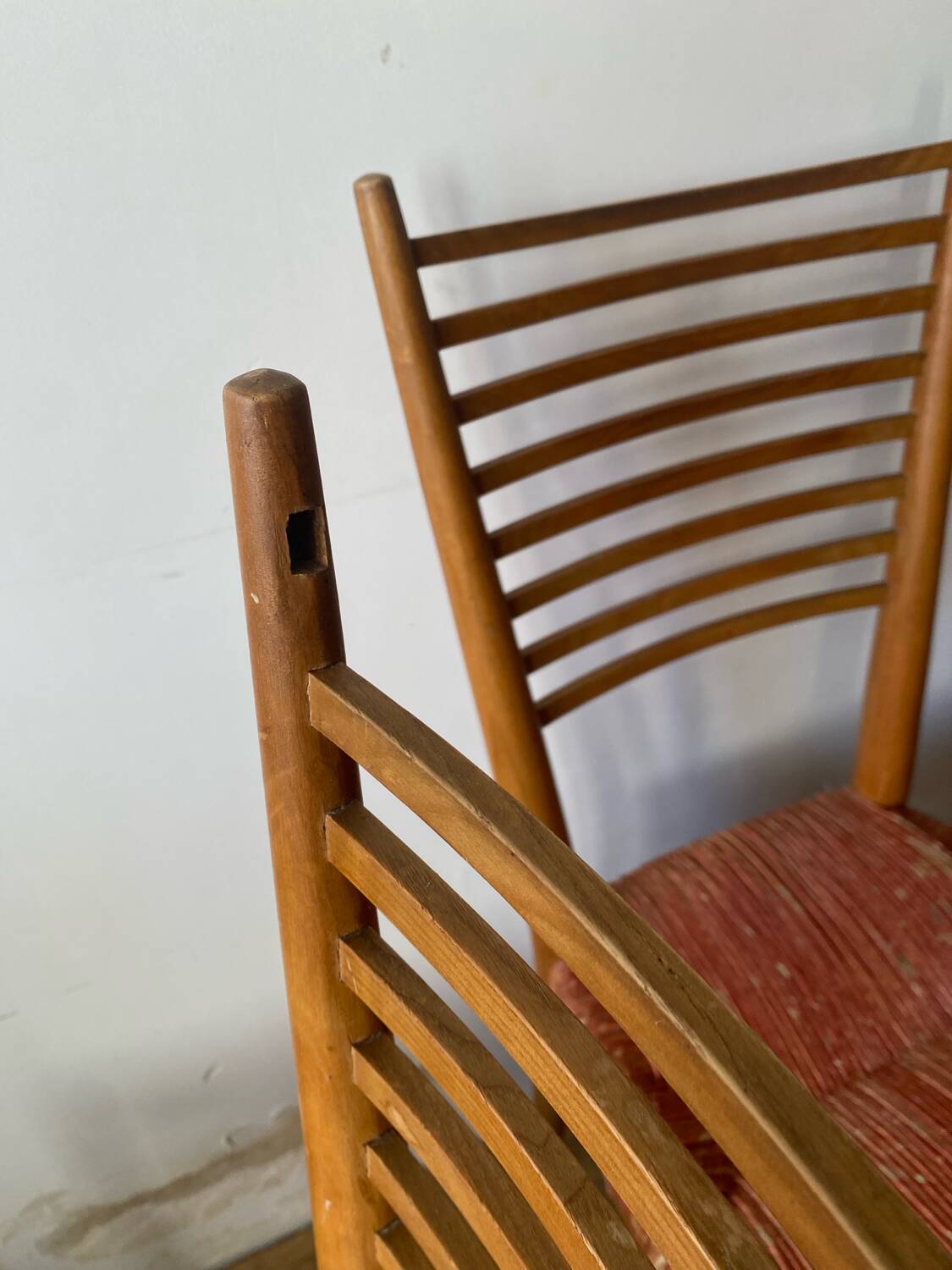 6 chaises paillées Genevieve Pons