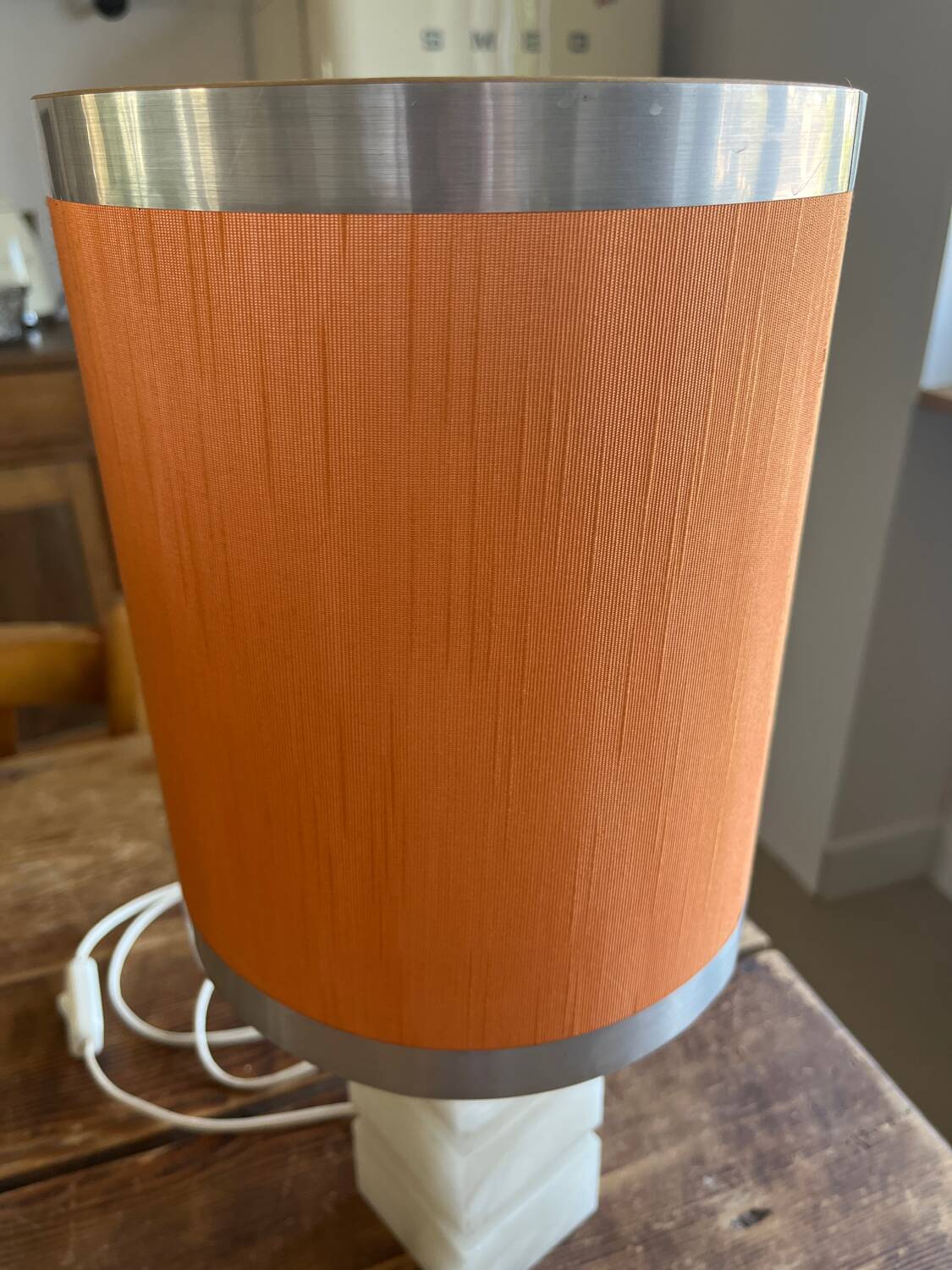 Art Deco marble bedside or living room lamp