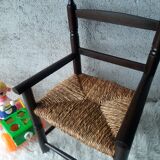 Antique armchair mulched vintage child