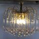 Mid-century waterfall hanging lamp with glass drops