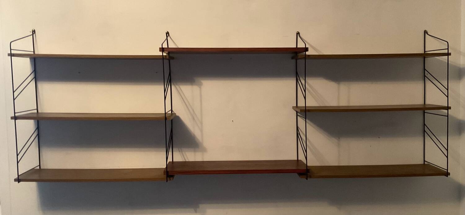 Vintage string shelf from the 60s-70s.