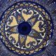 decorative plate enamelled vintage in earthenware HB Quimper