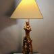 Golden wood lamp