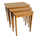 Vintage nesting tables 1960s, light wood coffee table, side table - 52 x 55 x 3.