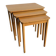 Vintage nesting tables 1960s, light wood coffee table, side table - 52 x 55 x 3.