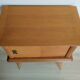 Vintage bedside table, varnish, compass legs, vintage 50s