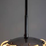 Oscar Torlasco. Chrome-plated metal "satellite" chandelier. 1970s.
