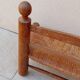 Banc vintage bois et paille esprit perriand année 50