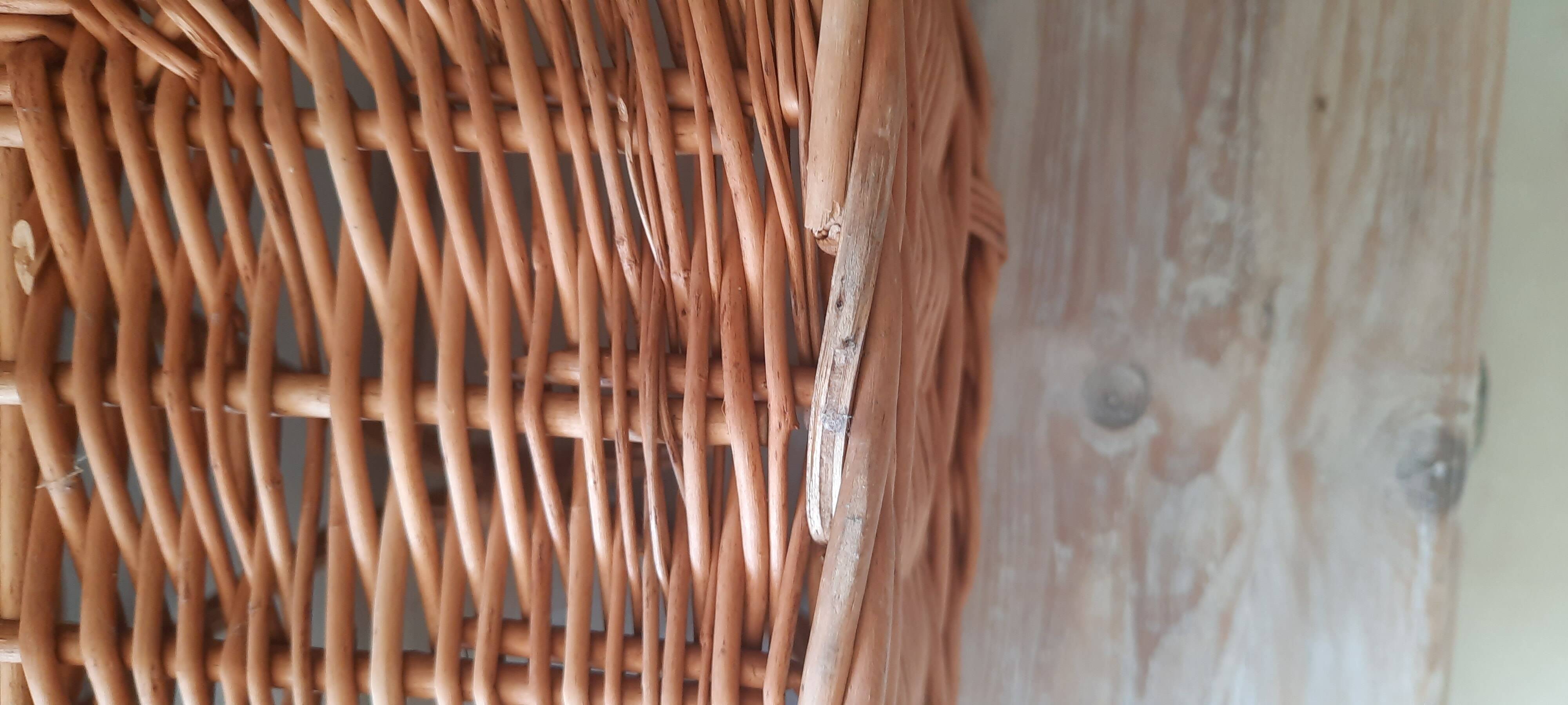 Large antique wicker basket