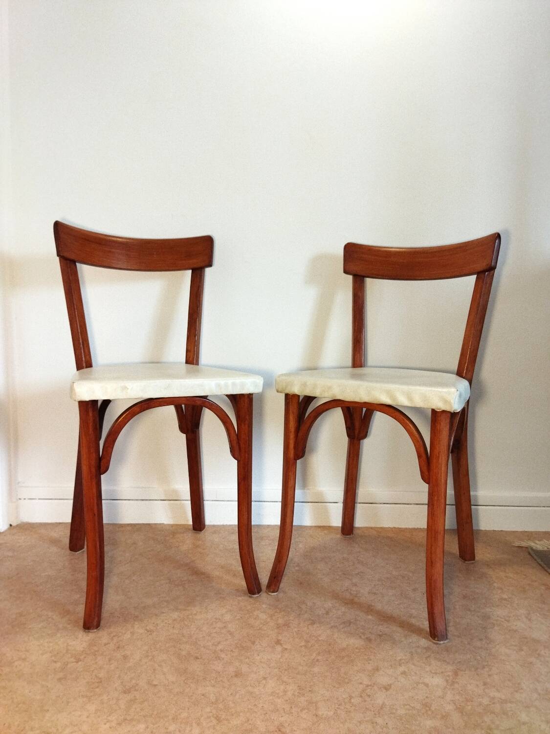 Pair of Baumann bistro chairs