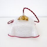 Art Deco square clichy glass pendant light