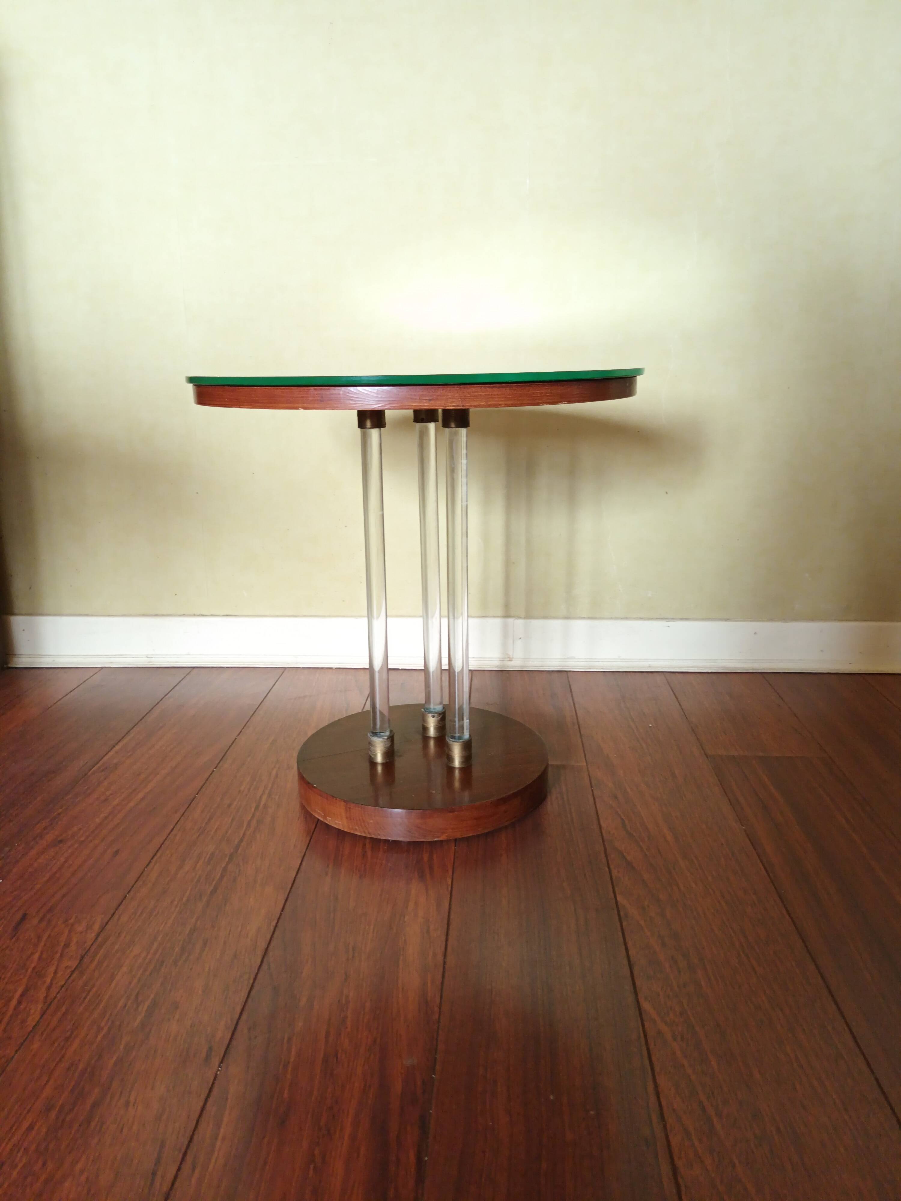 Art Deco pedestal table attributed to Jacques Adnet