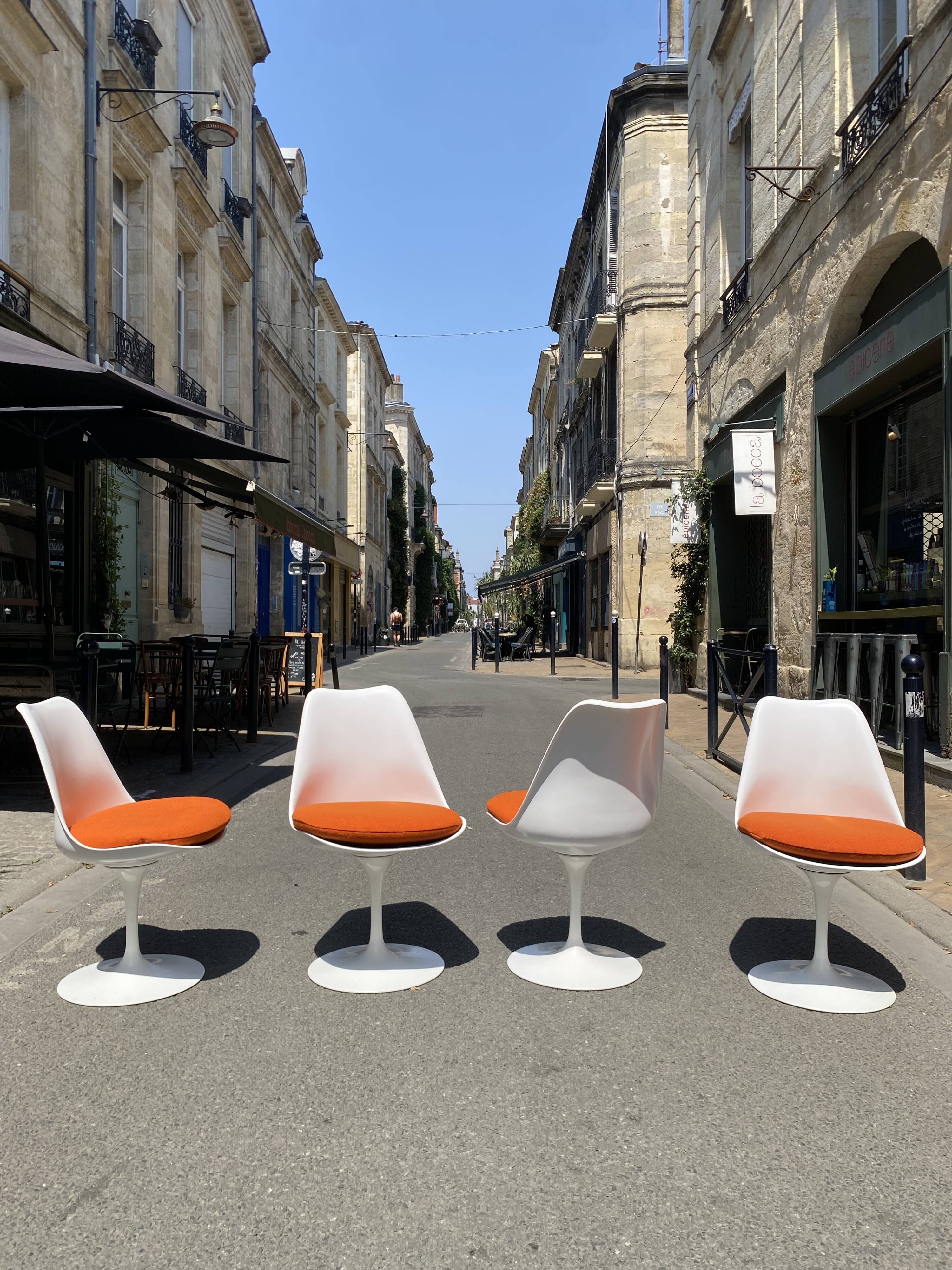 Tulip chairs by eero saarinen for knoll