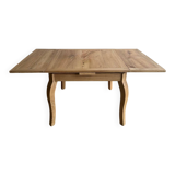 Table ancienne en châtaignier massif rénovée – extensible