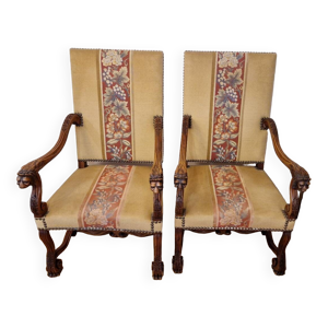 Paire de fauteuil renaissance