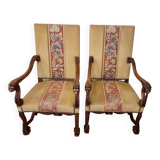 Pair of Renaissance armchairs