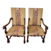 Paire de fauteuil renaissance