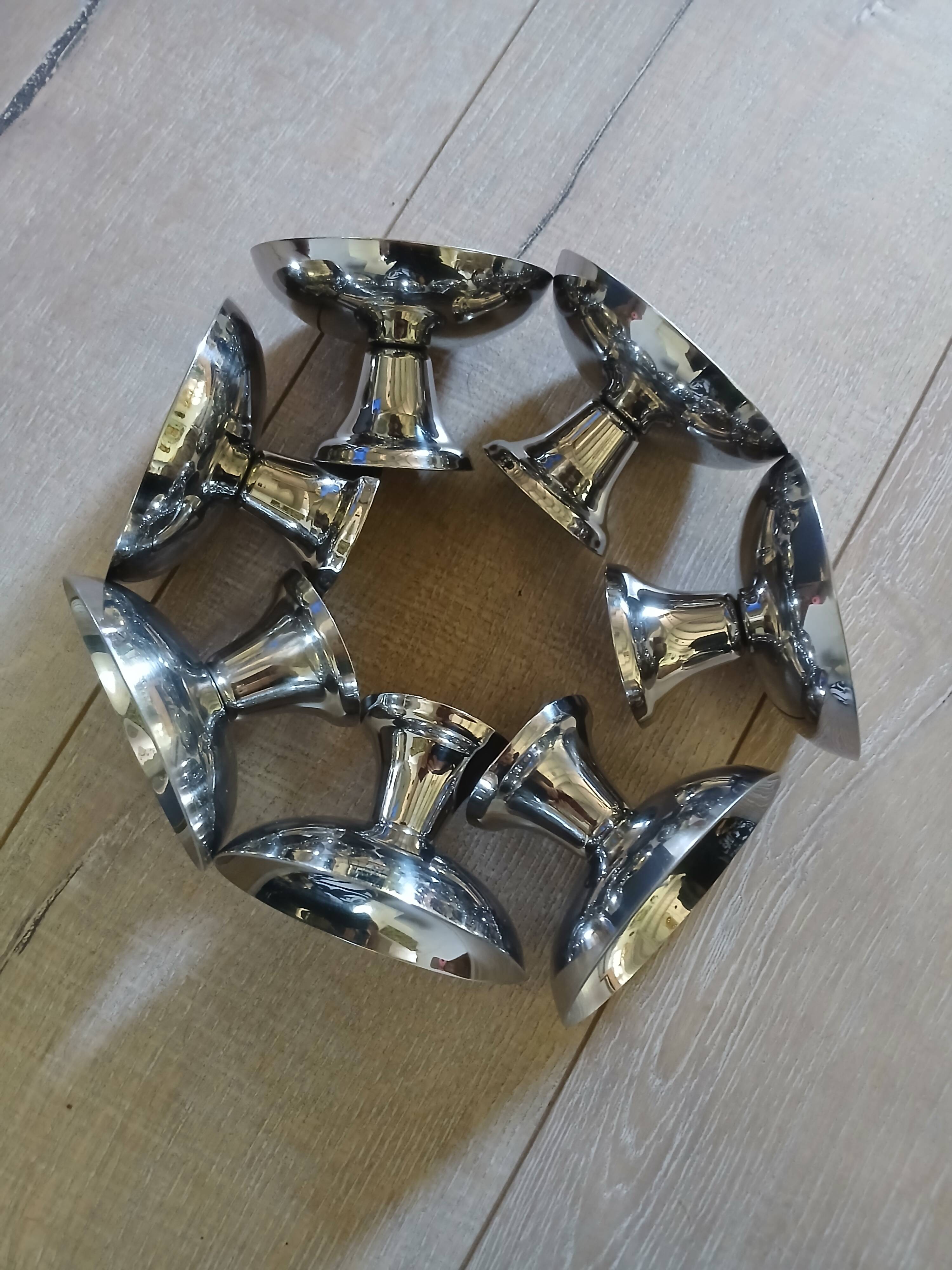 7 coupes à glace anciennes en inox