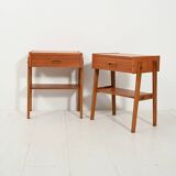 Pair of Scandinavian bedside tables in teak