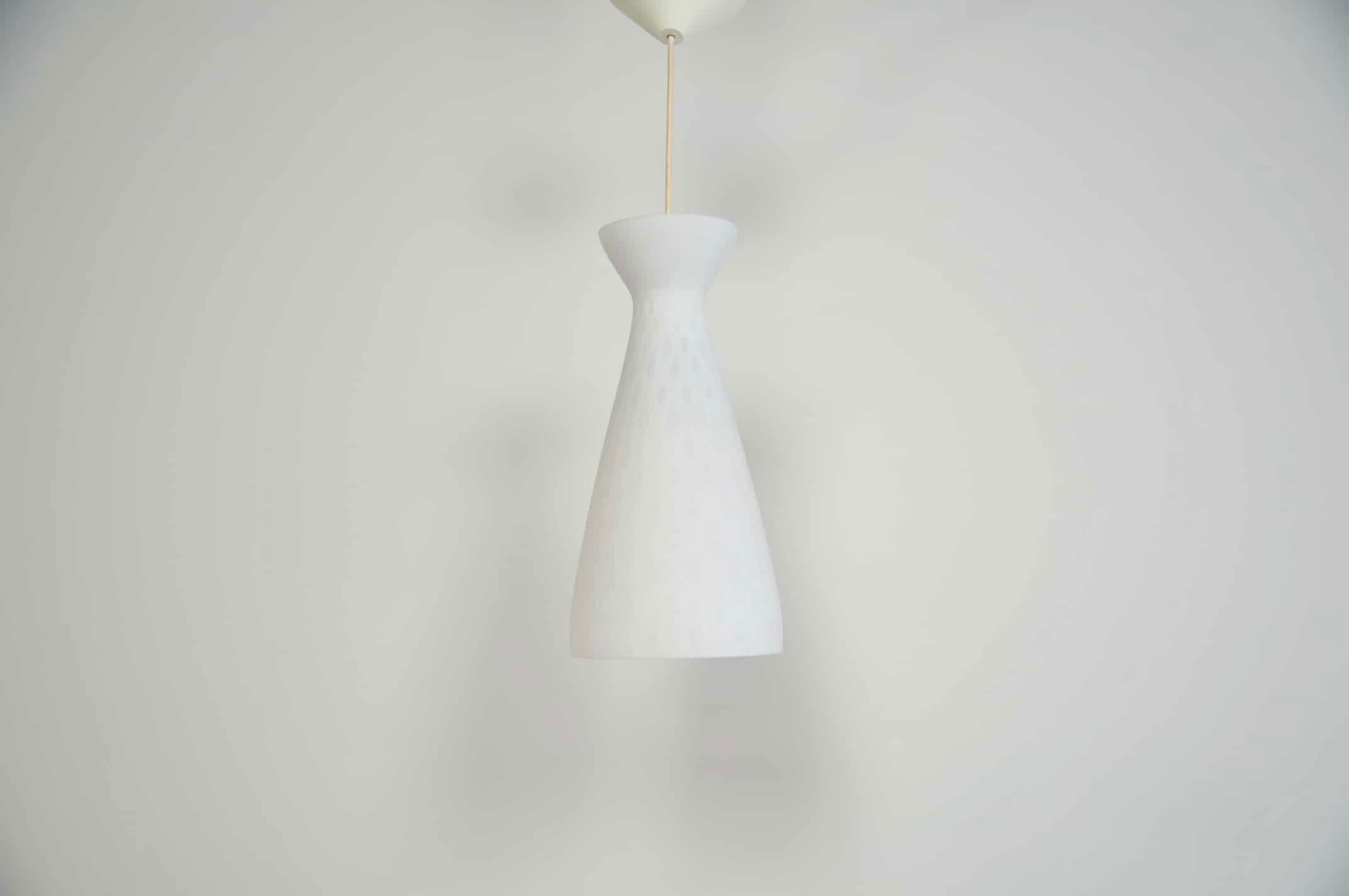 Milk glass pendant lamp Peill Putzler 'Ibiza'