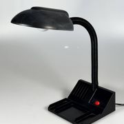 1960s 1970s Gooseneck Table Lamp Adjustable Space Age in Metal & Plastic
