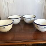 Vintage enamelled tin bowls