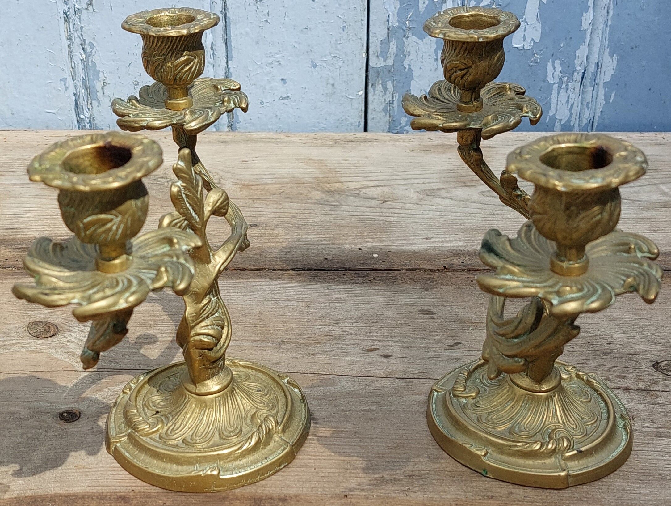 Bougeoirs en laiton