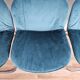 Four 1970s tubular chairs upholstered in blue velvet