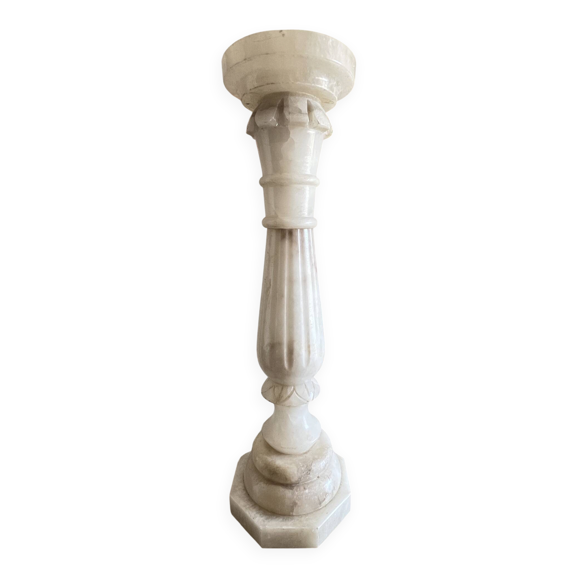 Sellette, colonne en albâtre