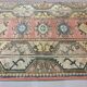 Old Turkish Milas Rug 212x122 cm old vintage carpet Ushak Region Pink Beige Blue