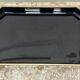 Japanese tray in black and gold lacquered wood