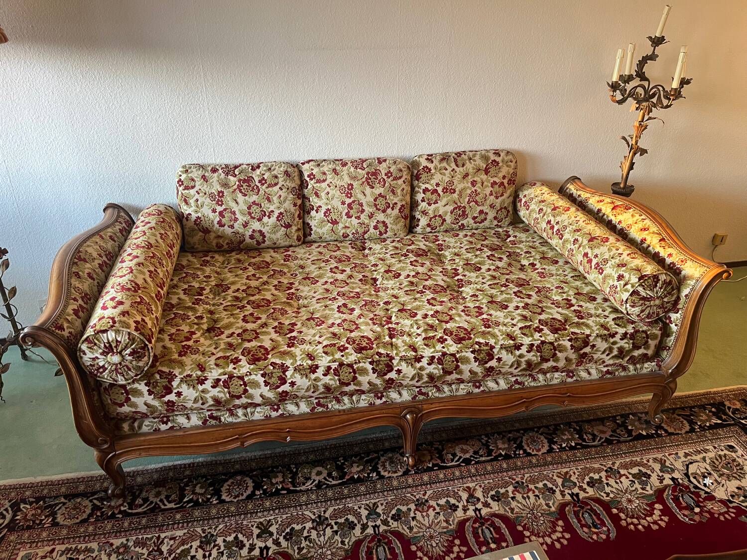Large LOUIS XV style sofa bed