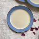 6 antique Villeroy & Boch blue and gold earthenware dinner plates