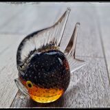 Parchment paperweight murano fish