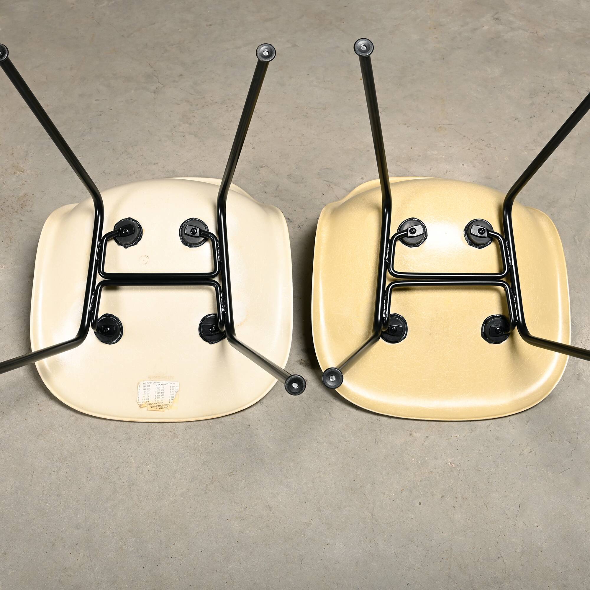 Charles & Ray Eames DSX multicolor set 6 Side Chairs, Herman Miller