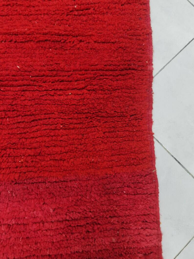 Handmade Moroccan red rug 200cm x 300cm